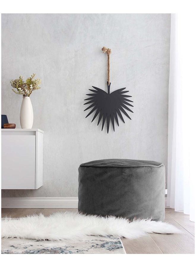 ريغال إن هاوس مقعد بوف أرضي دائري الشكل رمادي 60x40سم  - Image 2