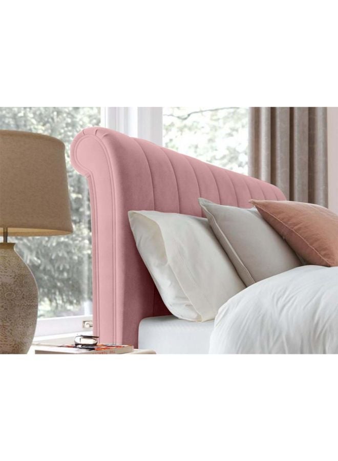 REGAL IN HOUSE Wooden Upholstered Bed Frame 225x180x120 cm Pink  - Image 3