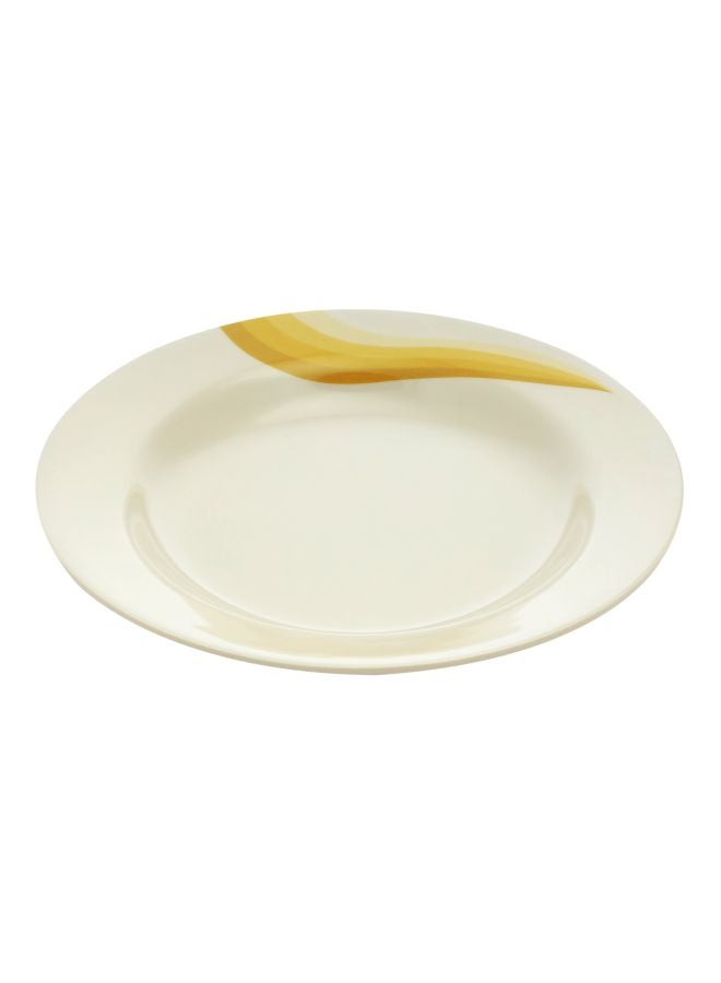Royalford 10'' Super Rays Deep Plate Melamine Ware Multi Color White/Yellow 10inch  - Image 3
