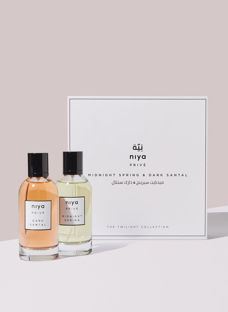 Niya - Prive The  Collection Midnight Spring And Dark Santal Gift Set Men's Perfume 100ml - Image 1