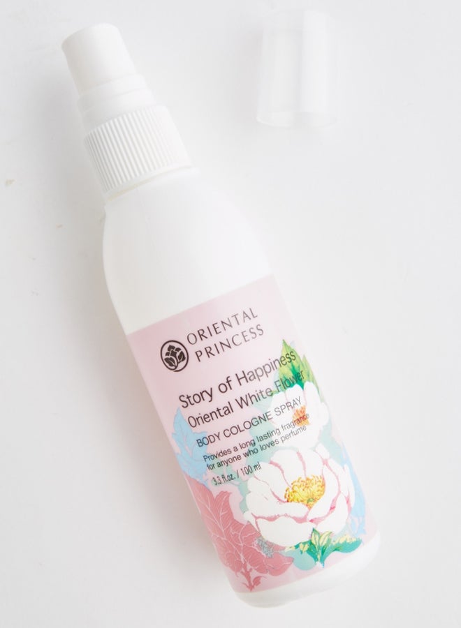 ORIENTAL PRINCESS Story Of Happiness White Flower Body Cologne Spray 100ml  - Image 3
