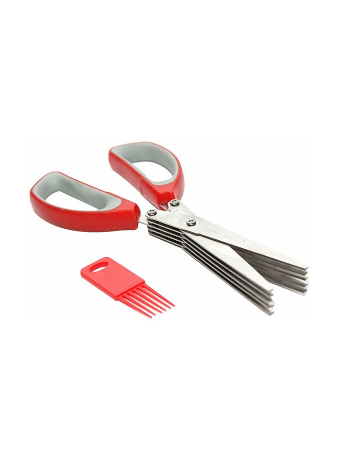 Kitchen Herb Scissor With Blade Comb Red/Grey