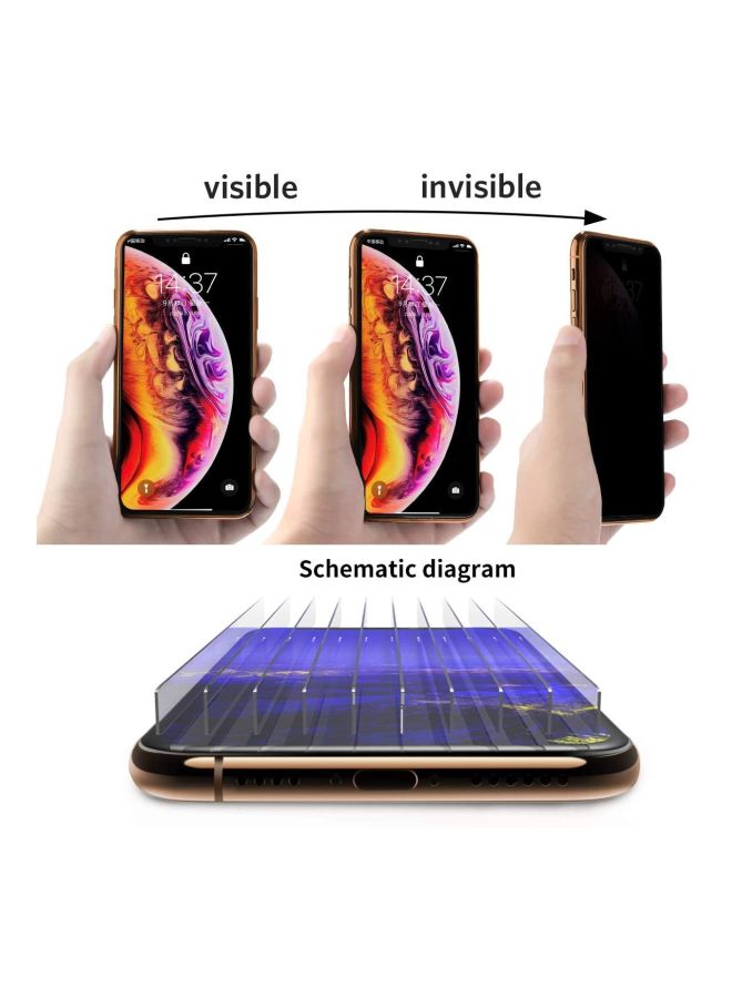 Generic - V Pro Anti-Privacy Series Screen Protector For Apple iPhone 11 Pro/X/XS Clear - Image 1
