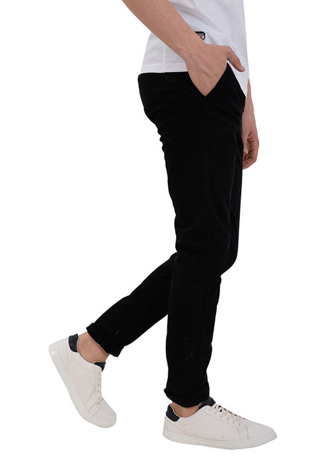 WHITE RABBIT Solid Chino Pants Black  - Image 2