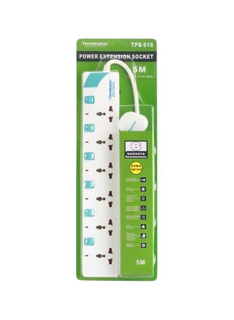 Power Extension Socket White/Blue