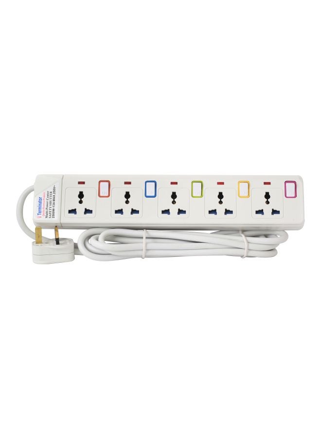 Terminator Power Extension Socket White/Blue/Red 