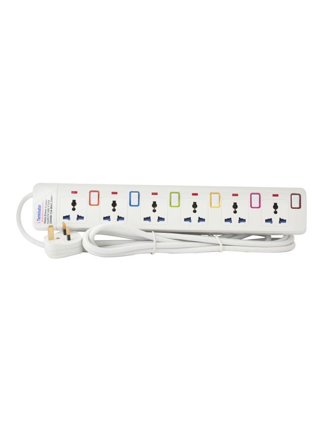 Terminator Power Extension Socket White/Blue/Red  - Image 1