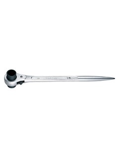 TOPTUL Double Socket Ratchet Wrench Silver/Black 