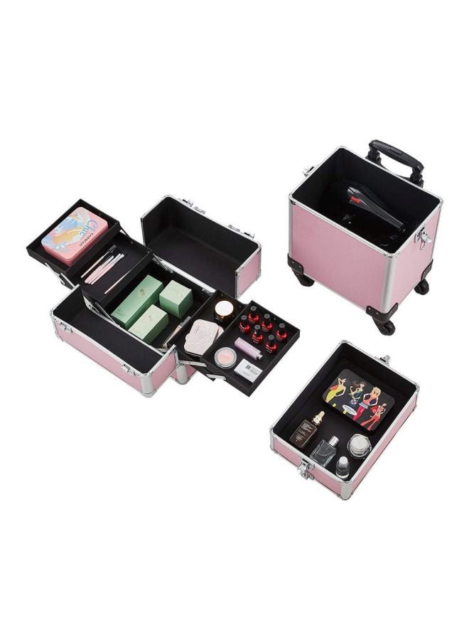 Kutis Cosmetic Organizer Makeup Trolley Pink - Image 4