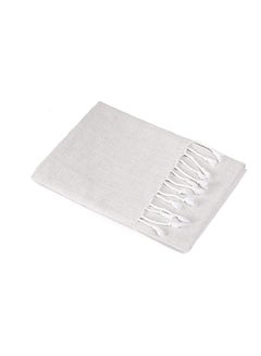 Turquoise Artisan Pestamel  Bath Towel Grey 95 x 170cm