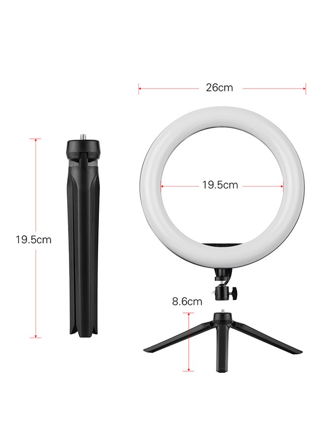 USB Powered RGB Ring Light LED Photography Lamp With Phone Holder White/Black - Image 5
