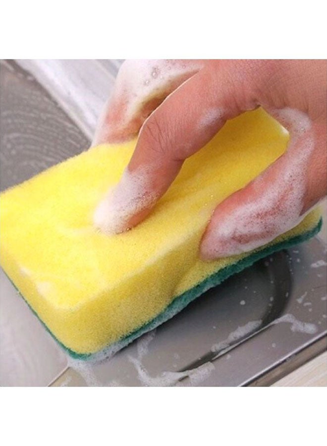 إسفنجة التنظيف السحرية أصفر/ أخضر 10x7x3سم - Image 2