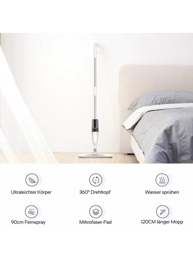 Xiaomi Deerma - 360° Rotation Spray Mop White/Black/Silver 125x660x95mm - Image 1