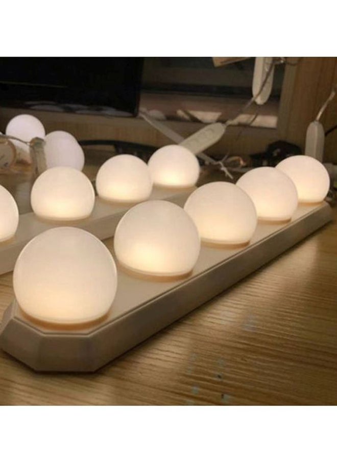 Kutis LED Makeup Mirror Lights With Suction Cup White/Yellow/Brown 200x140x56mm - Image 4