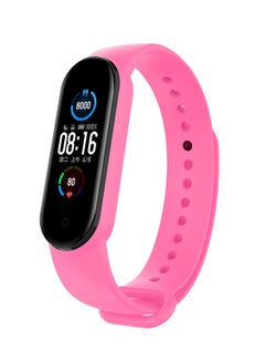 Foxcon Silicon Replacement Watch Band For Xiaomi Mi Smart Band 5 1.1inch Hotpink  - Image 1