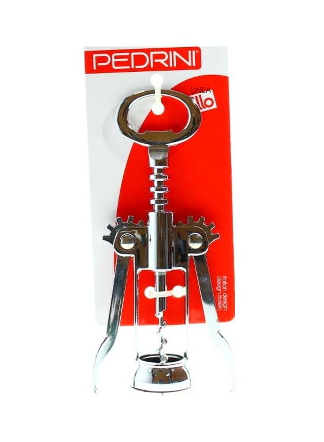 PEDRINI Two Lever Corkscrew With Capsule Lifter Silver  - Image 2