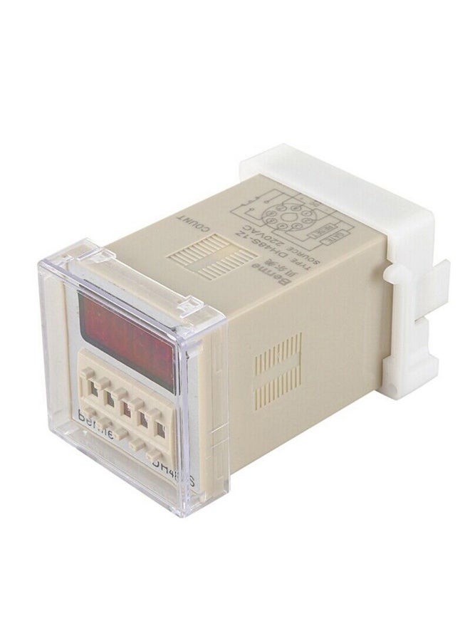 Programmable Digital Timer Switch With Bracket Beige/White  - Image 1