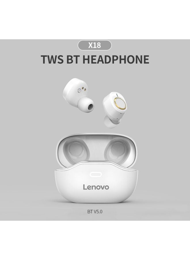 Lenovo X18 Bluetooth In-Ear Earplugs With Charging Box White - Image 2