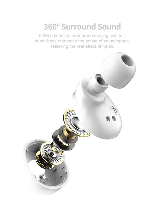 Lenovo X18 Bluetooth In-Ear Earplugs With Charging Box White - Image 3