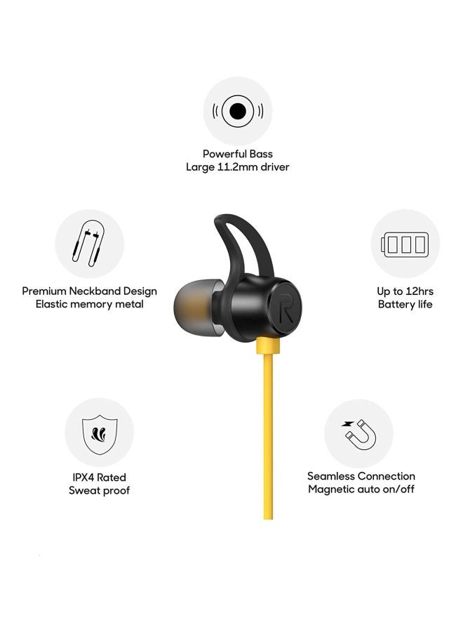 realme Bluetooth In-Ear Headphones Yellow/Black - Image 4