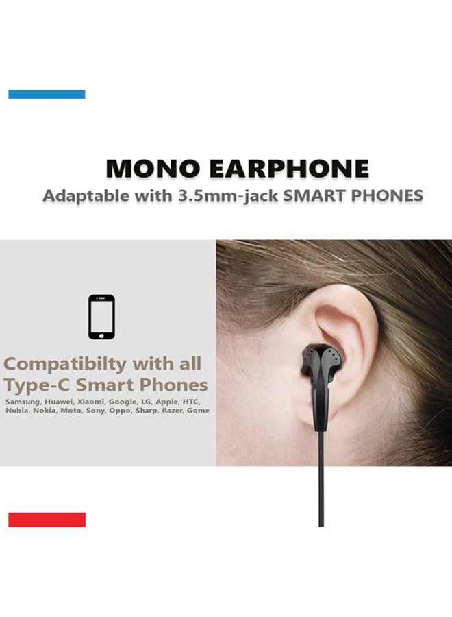 Brave Wired In-Ear Mono Earphone With Mic Black  - Image 4
