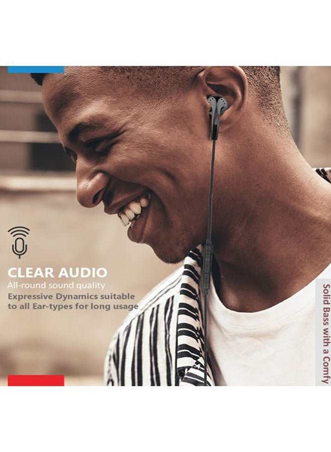 Brave Wired In-Ear Mono Earphone With Mic Black  - Image 3