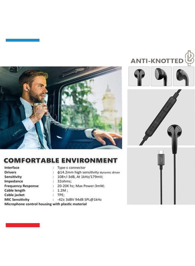 Brave Wired In-Ear Mono Earphone With Mic Black  - Image 5