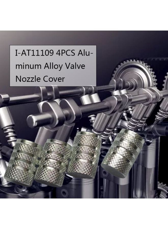Generic 4-Piece Aluminum Alloy Tire Wheel Valve Cap  - Image 3