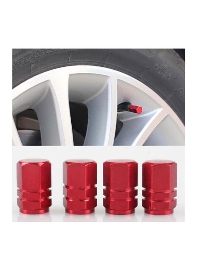 طقم أغطية لصمامات الإطارات مصنوعة من خليط معدني من الألومنيوم مكون من 4 قطع - Image 4