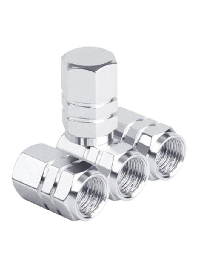 4-Piece Aluminum Alloy Tire Wheel Valve Cap - Image 1