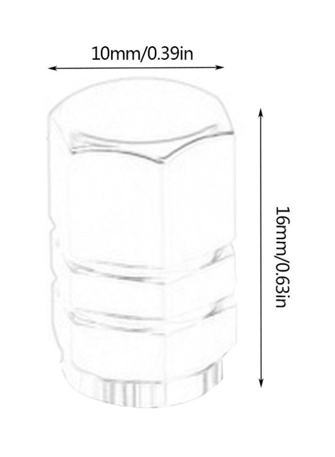 4-Piece Aluminum Alloy Tire Wheel Valve Cap - Image 2