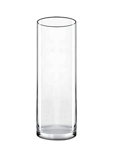 Decorative Cylindrical Vase Clear 10x30cm