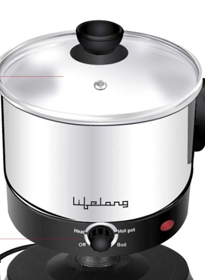 Lifelong - Multi-Function Electric Rice Cooker 1.5 L 180.0 W LLMC01 Silver/Black - Image 1