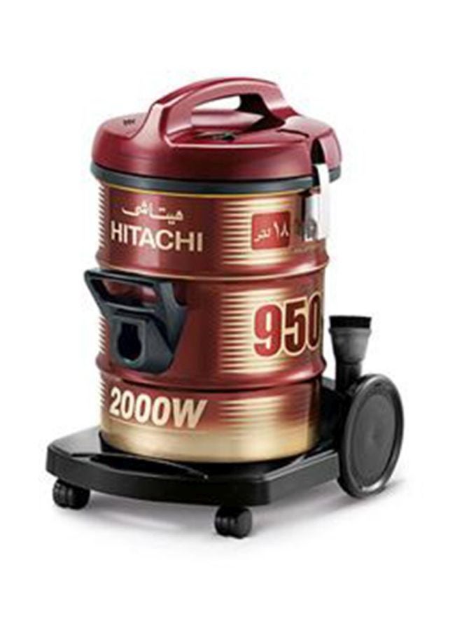 HITACHI Drum Vacuum Cleaner 2000W 2000 W CV950Y-SS220-WR Red/Gold - Image 2