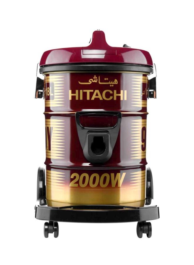 HITACHI Drum Vacuum Cleaner 2000W 2000 W CV950Y-SS220-WR Red/Gold - Image 1