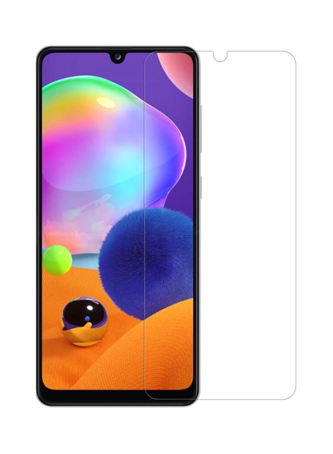 Muzz - Tempered Glass Screen Protector For Samsung Galaxy A31 Black/Clear - Image 1