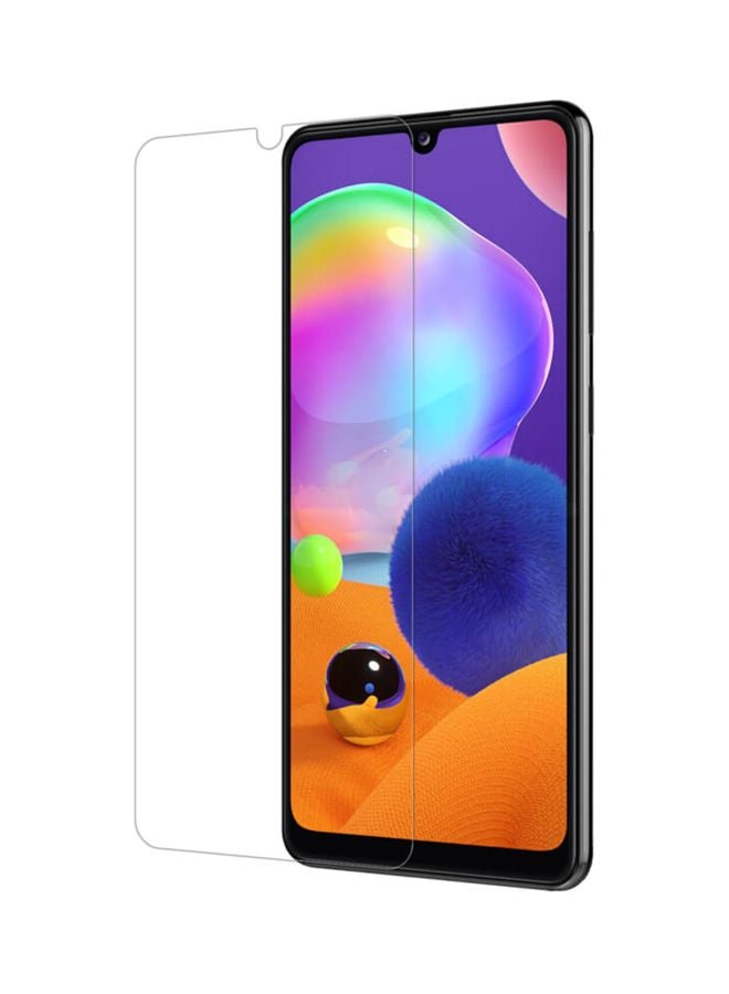 Muzz - Tempered Glass Screen Protector For Samsung Galaxy A31 Black/Clear - Image 1