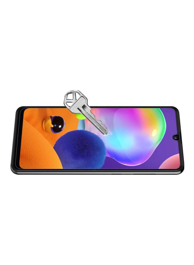 Muzz - Tempered Glass Screen Protector For Samsung Galaxy A31 Black/Clear - Image 1