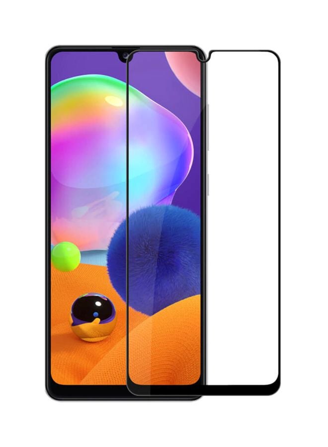 Muzz Full Coverage Glass Screen Protector For Samsung Galaxy A31 Clear/Black  - Image 1