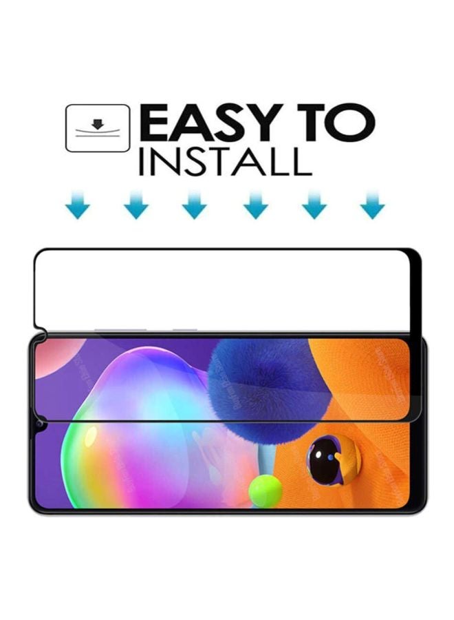 Muzz Full Coverage Glass Screen Protector For Samsung Galaxy A31 Clear/Black  - Image 4