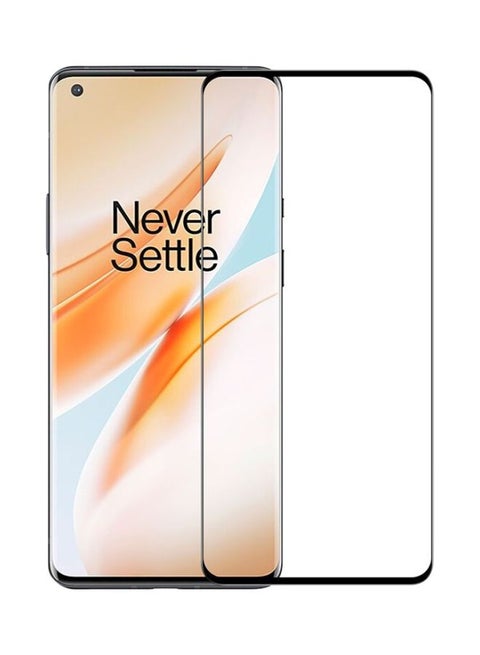 2.5D Full Coverage Glass Screen Protector For OnePlus 8 Clear/Black