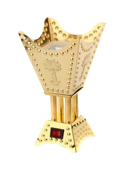 Vintage Style Electric Incense Burner Gold 20x20x20cm