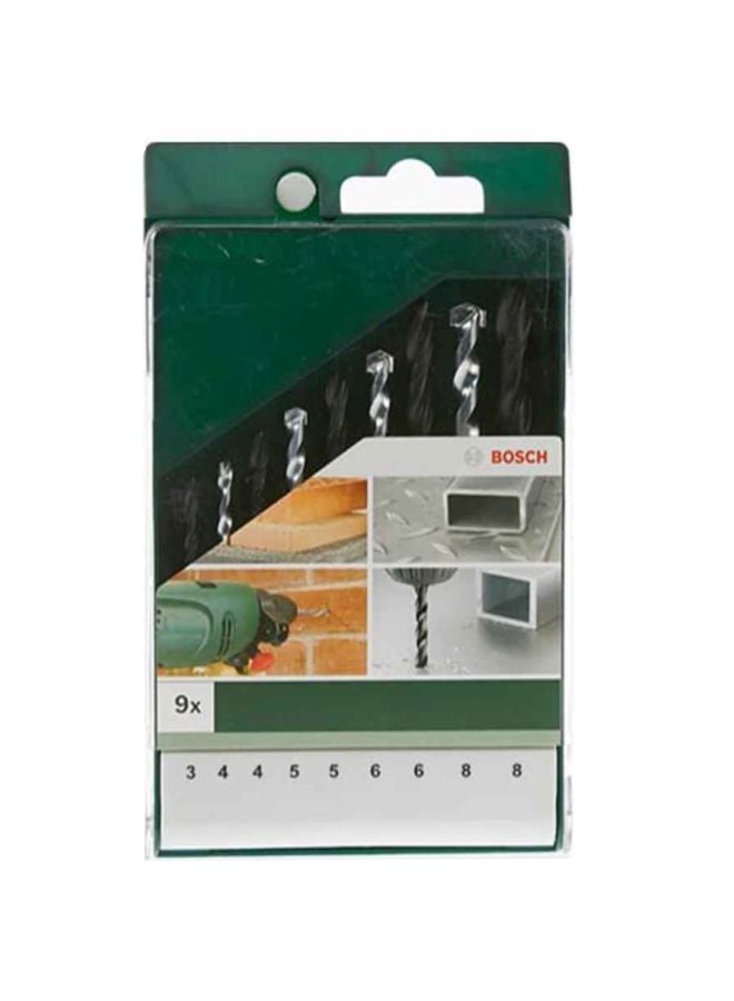 BOSCH 9-Piece Drill Bit Set Black/Silver - Image 2
