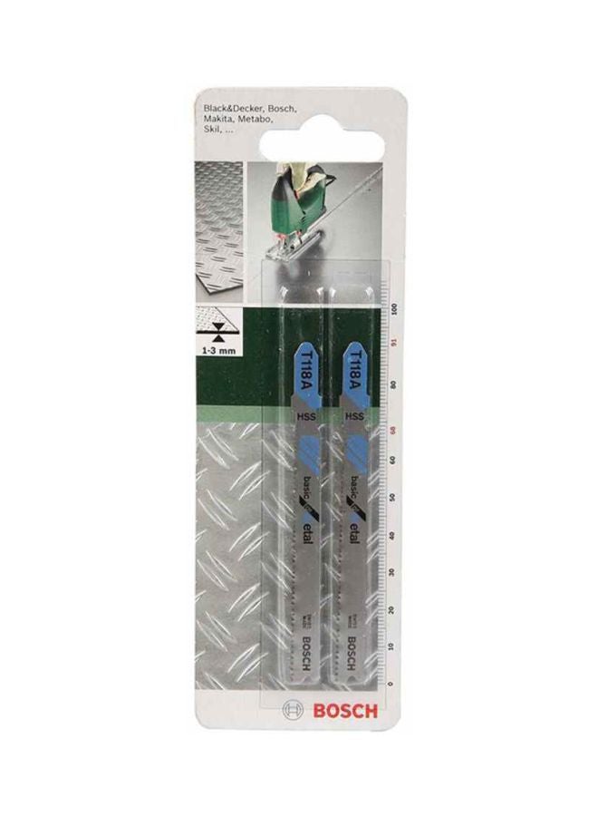 BOSCH 2-Piece Jigsaw Blade Set Silver/Blue - Image 2