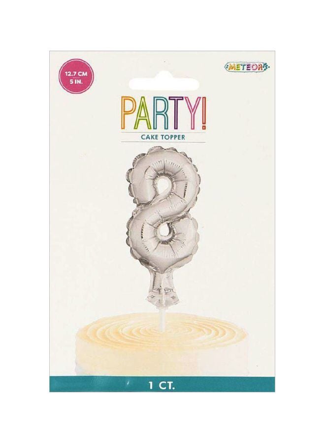 Unique - Number 8 Design Cake Topper 5inch - Image 1