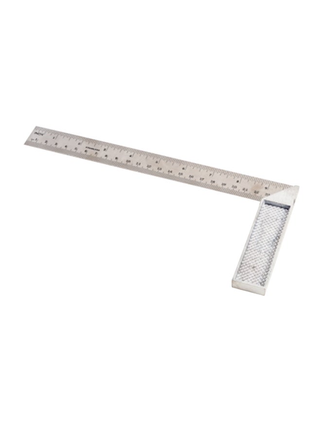 Aluminium Handle Try Square Scale Silver 10inch