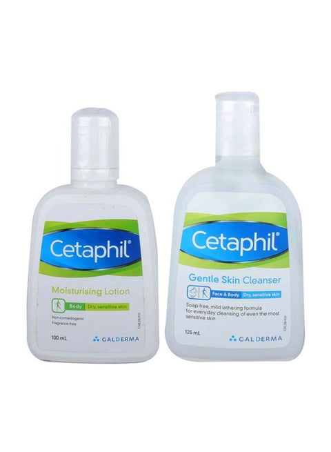 2-Piece Moisturising Lotion And Gentle Skin Cleanser Set Moisturizing Lotion 100, Skin Cleanser 125ml