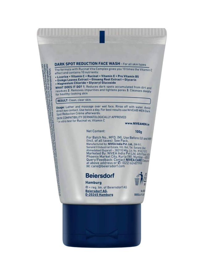 Nivea Dark Spot Reduction Face Wash 100grams - Image 2
