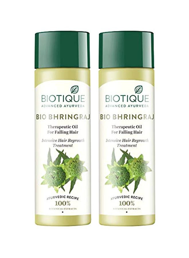 Biotique Pack Of 2 Bio Bhringraj Therapeutic Hair Oil 2x 120ml  - Image 1