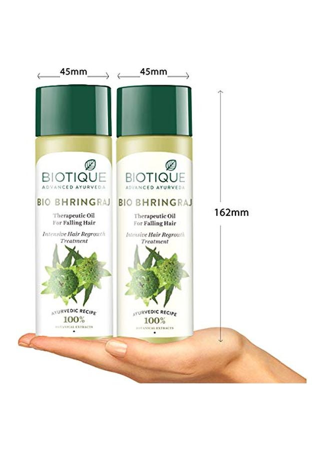 Biotique Pack Of 2 Bio Bhringraj Therapeutic Hair Oil 2x 120ml  - Image 4